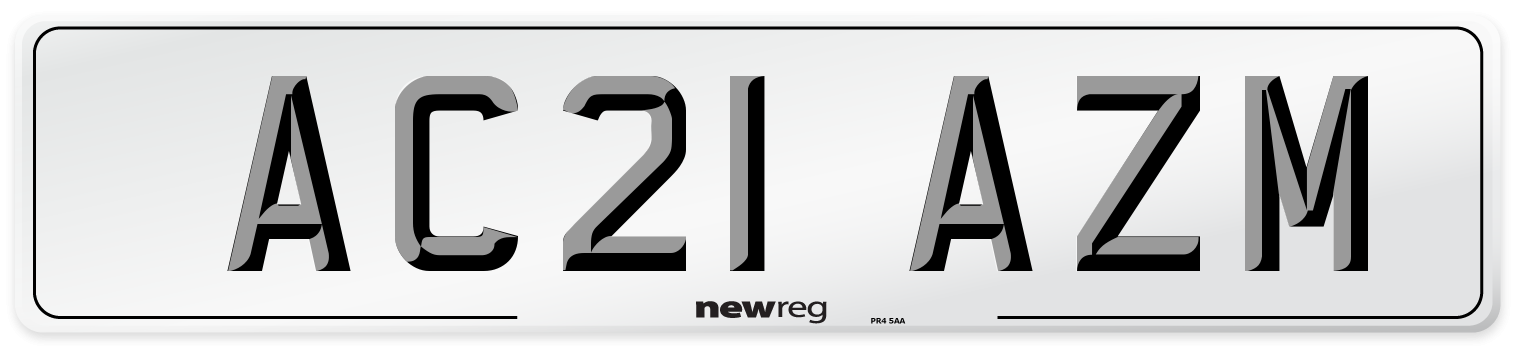 AC21 AZM Number Plate from New Reg